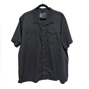 Vertx Men’s Machinehead Short Sleeve Shirt in Exhaust (Dark Gray) - Size XL